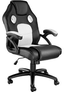 Tectake 403459 gaming chair - racing mike - black/white