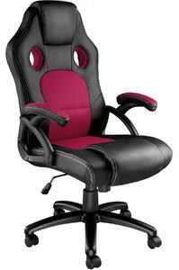 Tectake 403471 tyson office chair - black/burgundy