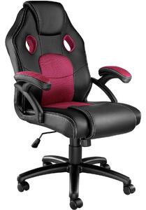 Tectake 403458 gaming chair - racing mike - black/burgundy