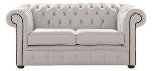 Chesterfield 2 Seater Shelly Almond Leather Sofa Settee Bespoke In Classic Style