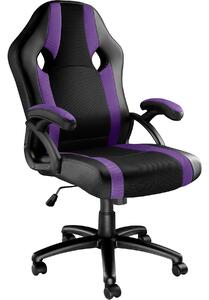 Tectake 403484 gaming chair goodman - black/purple