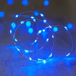 20 Blue LED Micro Battery Fairy Lights