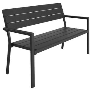 Tectake 403546 line garden bench - dark grey