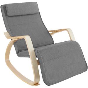 Tectake 403529 onda rocking chair - light grey