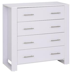 HOMCOM Particle Board 4-Drawer Bedroom Cabinet White