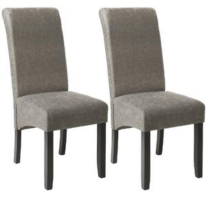 Tectake 403627 dining chairs with ergonomic seat shape - gray marbled