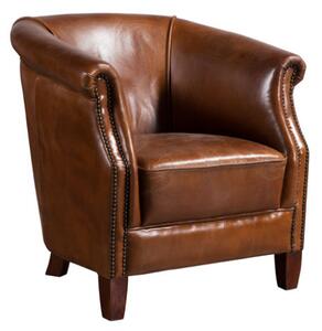 Mayfair Custom Made Armchair Vintage Distressed Real Leather