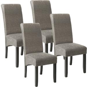 Tectake 403628 4 dining chairs with ergonomic seat shape - gray marbled