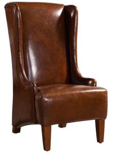 Vintage Deco Custom Made Armchair Distressed Real Leather