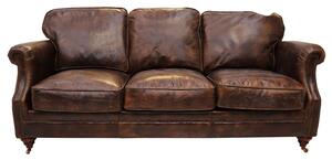 Vintage Luxury 3+2 Seater Settee Distressed Tobacco Brown Real Leather Sofa Suite