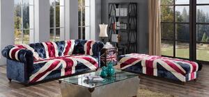 Luxury Chesterfield Union Jack Velvet Sofa