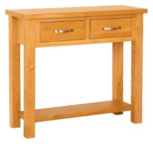 Newlyn Oak Console/Hall Table, Drawer Storage, W:85cm | Light Oak