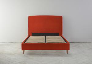 Ted 4'6 Double Ottoman Bed Frame in Marmalade Orange"