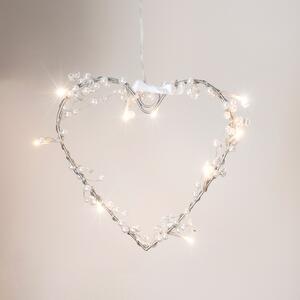 Heart Battery Fairy Light Wreath