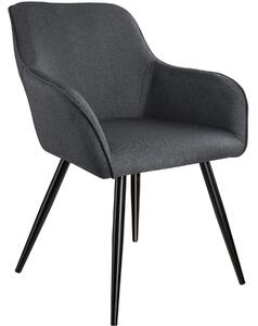 403672 chair marylin | office accent armchair - dark grey/black
