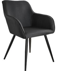 Tectake 403671 chair marylin | office accent armchair - black
