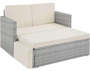 403687 rattan sofa corfu - light grey