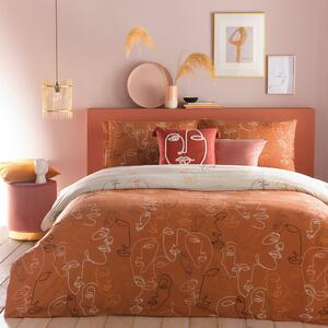 Kindred Abstract Faces Duvet Cover Set Apricot