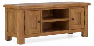 Zelah Oak 120cm TV Stand, Rustic Style | Roseland Furniture