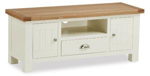 Daymer Cream Painted TV Stand, For Screens Up To 47" with Oak Top