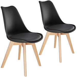 Tectake 403811 2 friederike dining chairs - black