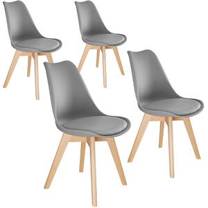 Tectake 403815 4 friederike dining chairs - grey