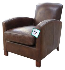 Corey Genuine Vintage Chair Distressed Brown Real Leather