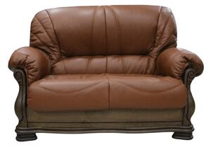 Oporto 2 Seater Sofa Settee Italian Camel Real Leather