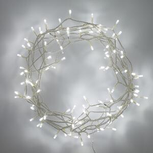 100 White LED Fairy Lights On Clear Cable