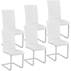 403896 6 dining chairs rocking chairs - white