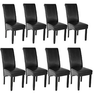 Tectake 403988 6 dining chairs with ergonomic seat shape - black