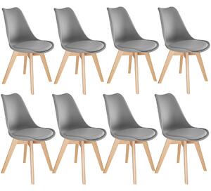 403987 8 friederike dining chairs - grey
