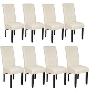 Tectake 403990 6 dining chairs with ergonomic seat shape - cream