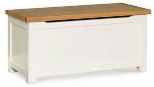 Farrow White Blanket Box with Oak Top | Roseland Furniture