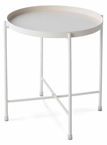 Kali White Tray Side Table, Metal | Roseland Furniture
