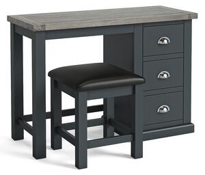 Bristol Charcoal Grey Dressing Table & Stool | Roseland Furniture