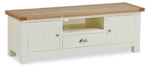 Daymer Cream Painted TV Stand, For Screens Up To 58" | Oak Top