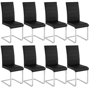 Tectake 404127 8 dining chairs rocking chairs - black