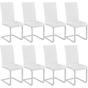 Tectake 404128 8 dining chairs rocking chairs - white