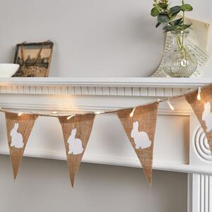 Hessian Easter Bunny LED Bunting