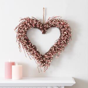 40cm Rice Berry Heart Wreath