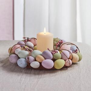 33cm Egg Easter Wreath TruGlow® Candle Bundle