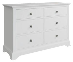 Queron White 6 Drawer Chest of Drawers