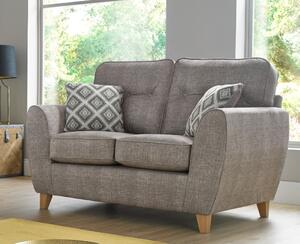 Maya Handmade 2 Seater Settee Upholstered In Wheat Real Fabric Sofa