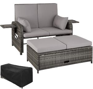 404159 rattan sofa crete - grey
