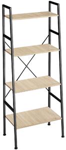 Tectake 404149 bookcase liverpool - ladder shelf with 4 shelves - industrial light