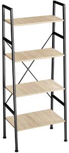 Tectake 404147 bookcase newcastle - ladder shelf with 4 shelves - industrial light
