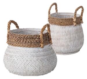 Jax Bamboo and Rattan Basket Set of Two