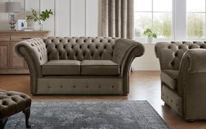 Chesterfield Beaumont 2 Seater Sofa & Club Chair Malta Taupe 08