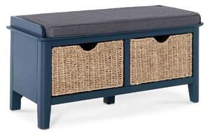 Stirling Blue Scandi Stoage Bench, Shoe Storage Chest | Roseland Furniture